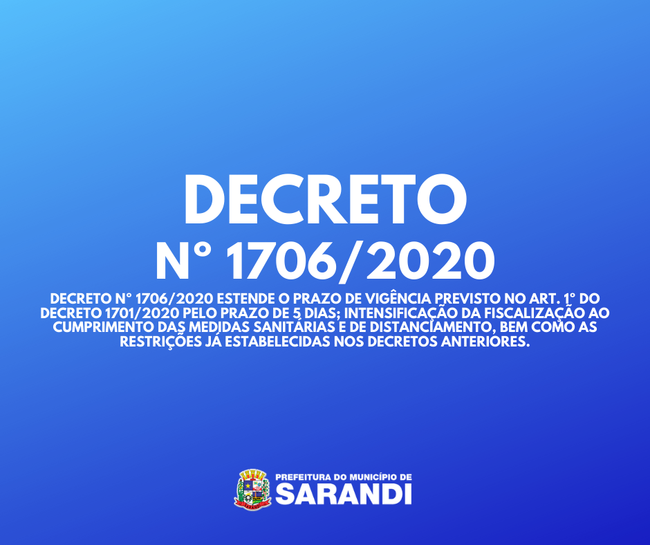 Decreto Nº 1706/2020